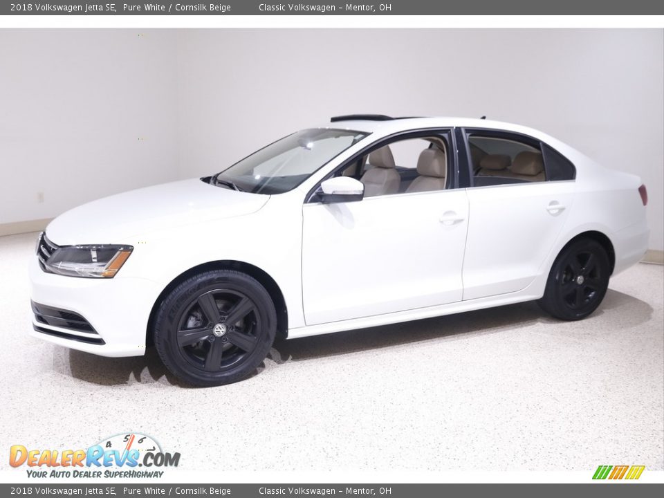 2018 Volkswagen Jetta SE Pure White / Cornsilk Beige Photo #3