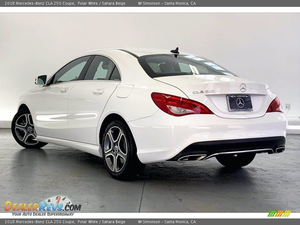 2018 Mercedes-Benz CLA 250 Coupe Polar White / Sahara Beige Photo #10