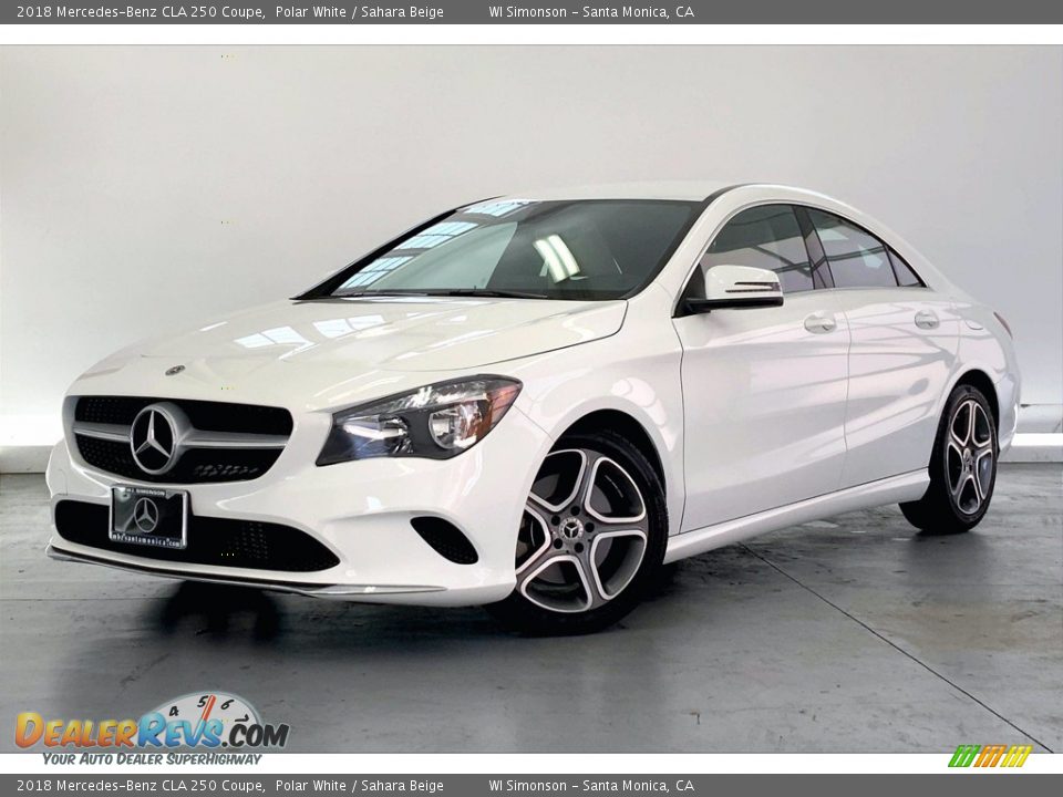 2018 Mercedes-Benz CLA 250 Coupe Polar White / Sahara Beige Photo #12