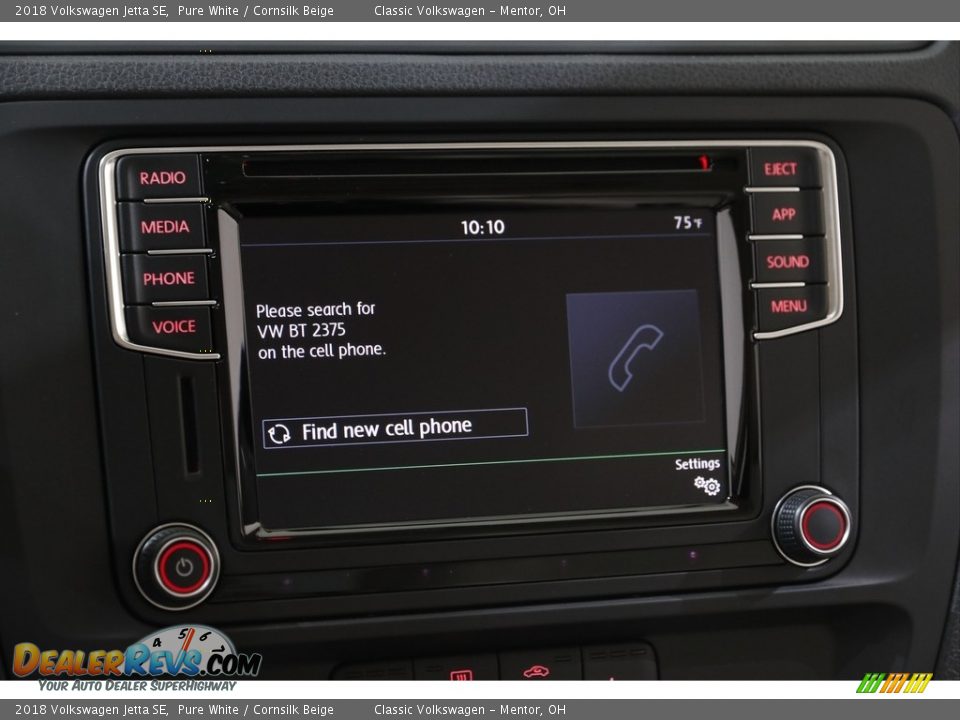 2018 Volkswagen Jetta SE Pure White / Cornsilk Beige Photo #11