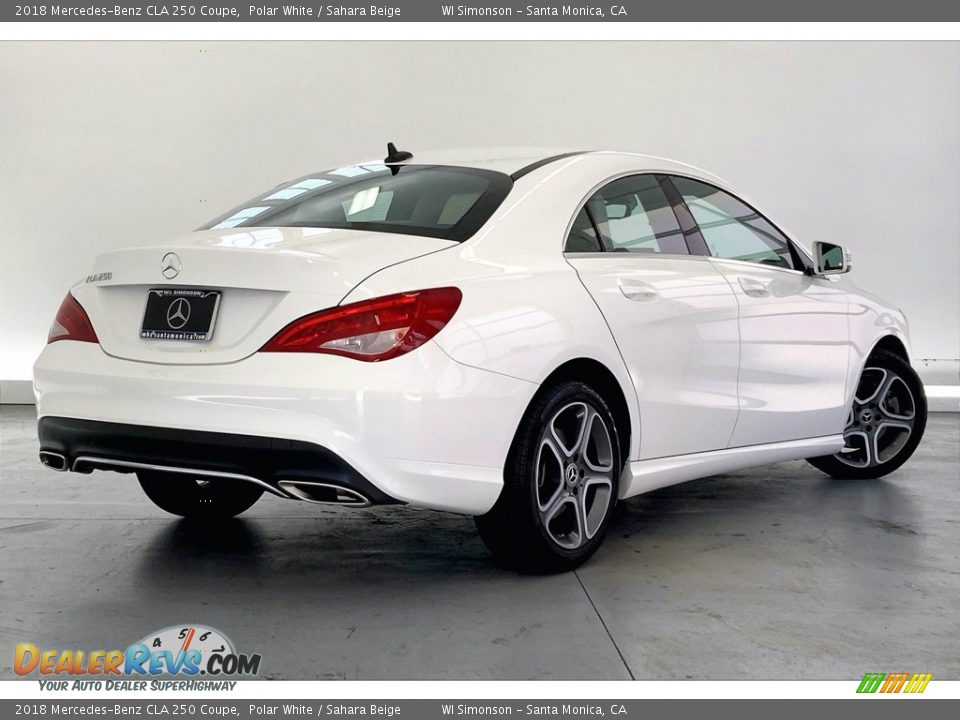 2018 Mercedes-Benz CLA 250 Coupe Polar White / Sahara Beige Photo #13