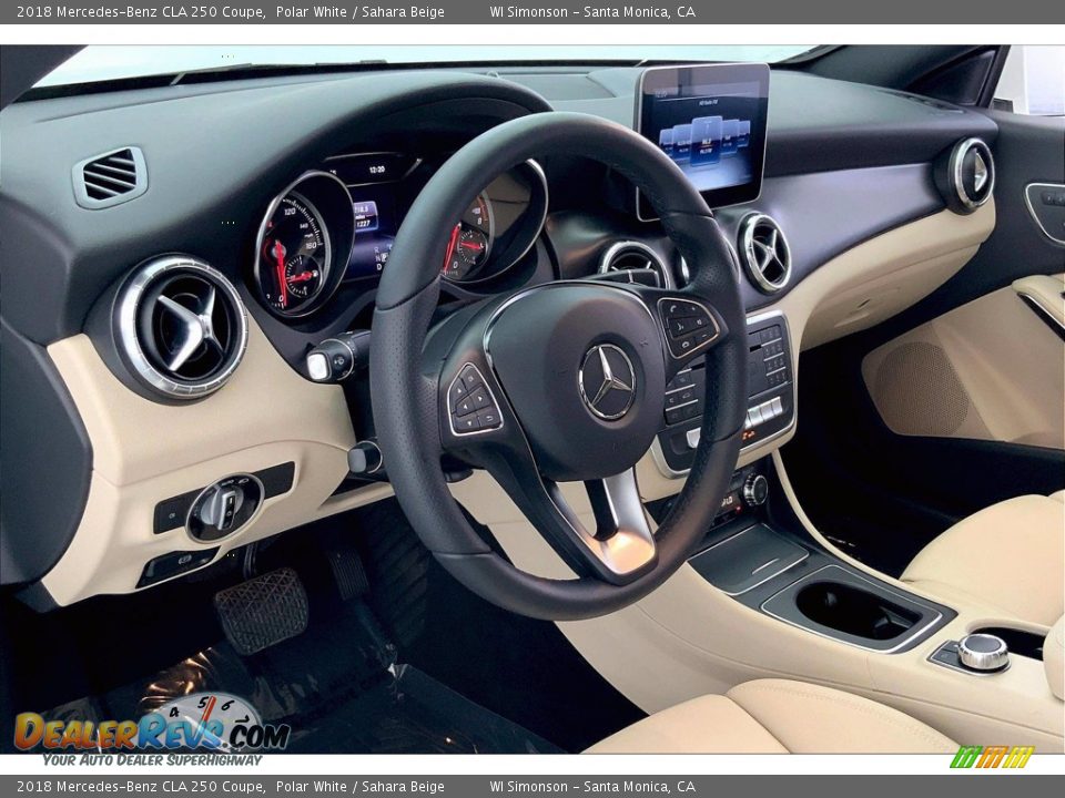 2018 Mercedes-Benz CLA 250 Coupe Polar White / Sahara Beige Photo #14