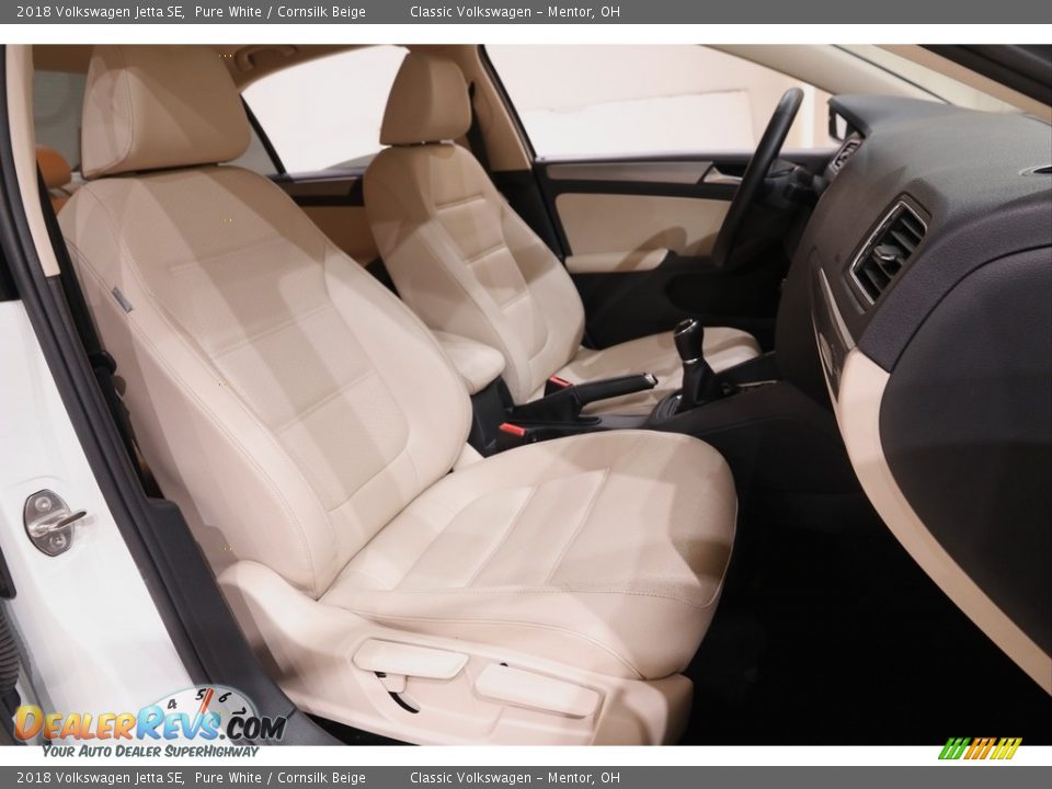 2018 Volkswagen Jetta SE Pure White / Cornsilk Beige Photo #13
