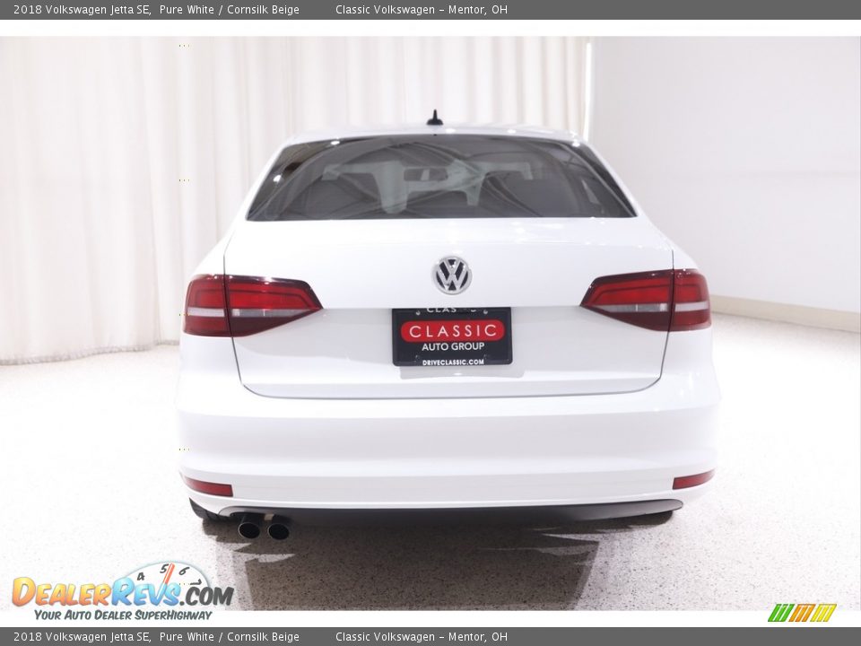 2018 Volkswagen Jetta SE Pure White / Cornsilk Beige Photo #16