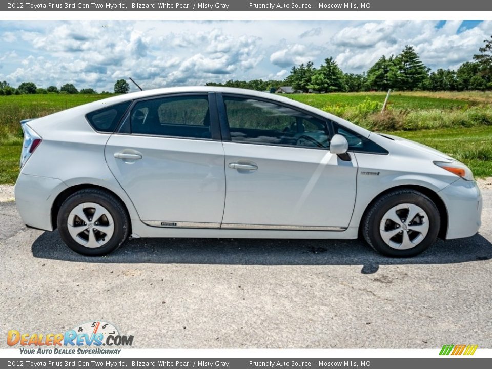 2012 Toyota Prius 3rd Gen Two Hybrid Blizzard White Pearl / Misty Gray Photo #3