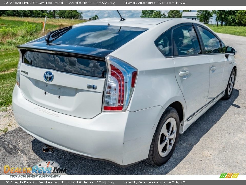 2012 Toyota Prius 3rd Gen Two Hybrid Blizzard White Pearl / Misty Gray Photo #4