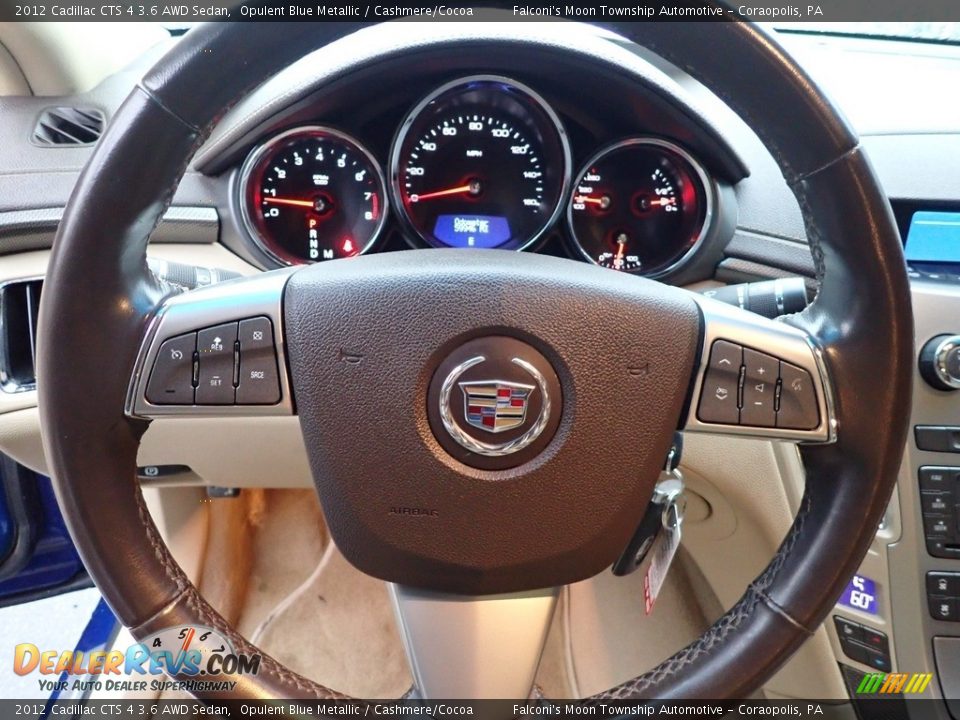 2012 Cadillac CTS 4 3.6 AWD Sedan Opulent Blue Metallic / Cashmere/Cocoa Photo #24