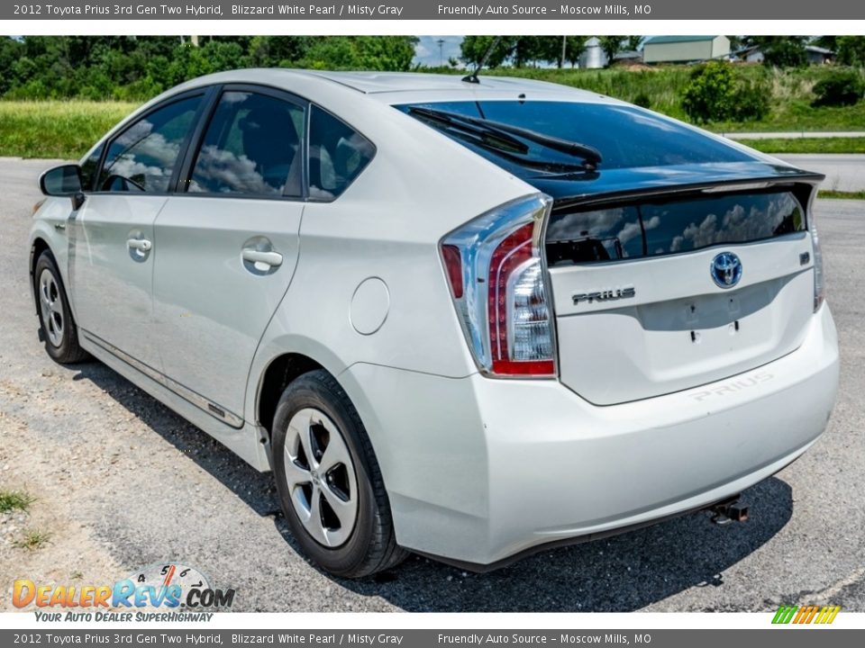 2012 Toyota Prius 3rd Gen Two Hybrid Blizzard White Pearl / Misty Gray Photo #6