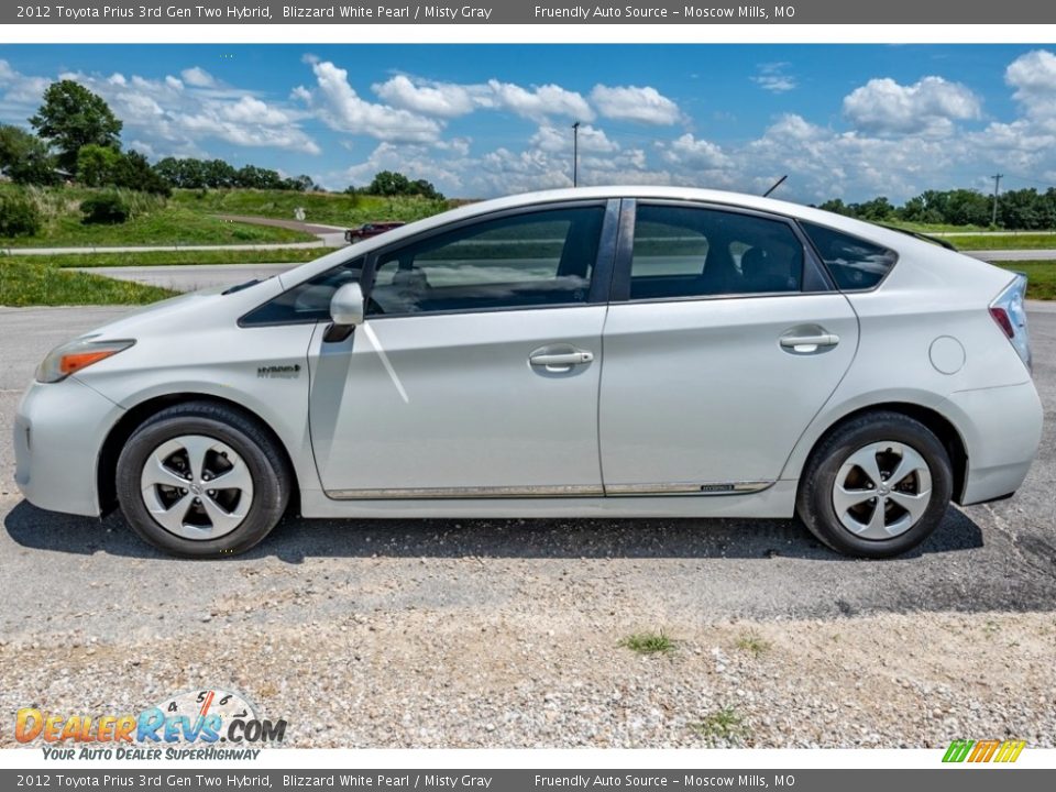 2012 Toyota Prius 3rd Gen Two Hybrid Blizzard White Pearl / Misty Gray Photo #7