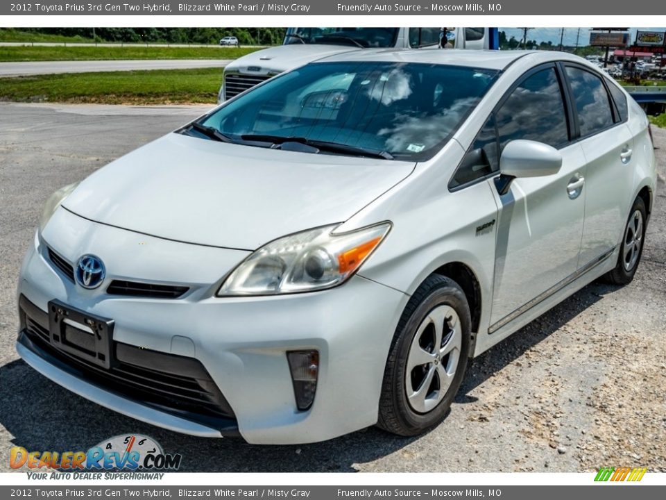 2012 Toyota Prius 3rd Gen Two Hybrid Blizzard White Pearl / Misty Gray Photo #8