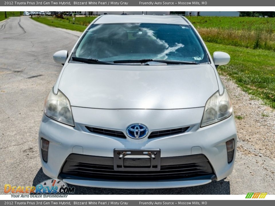 2012 Toyota Prius 3rd Gen Two Hybrid Blizzard White Pearl / Misty Gray Photo #9