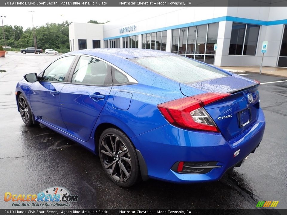 2019 Honda Civic Sport Sedan Agean Blue Metallic / Black Photo #4