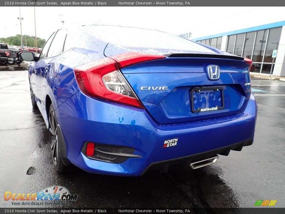 2019 Honda Civic Sport Sedan Agean Blue Metallic / Black Photo #5