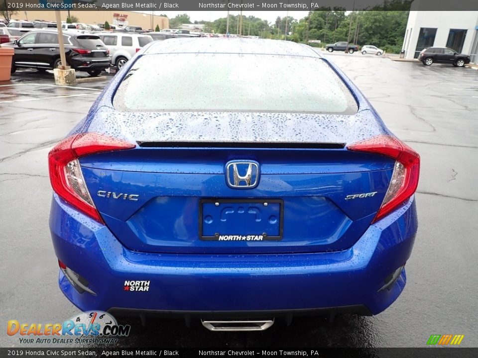 2019 Honda Civic Sport Sedan Agean Blue Metallic / Black Photo #6