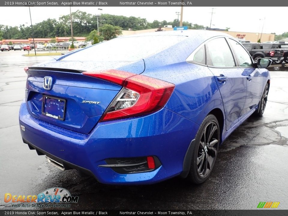 2019 Honda Civic Sport Sedan Agean Blue Metallic / Black Photo #8