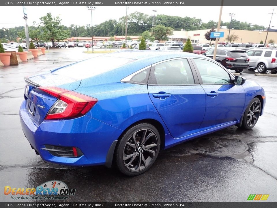 2019 Honda Civic Sport Sedan Agean Blue Metallic / Black Photo #9