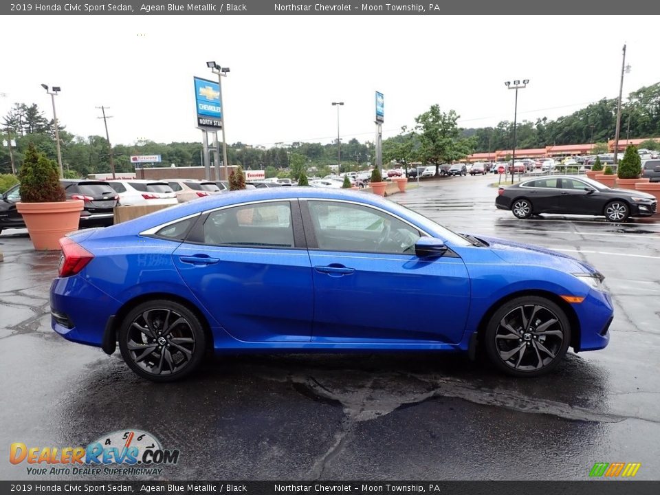 2019 Honda Civic Sport Sedan Agean Blue Metallic / Black Photo #10