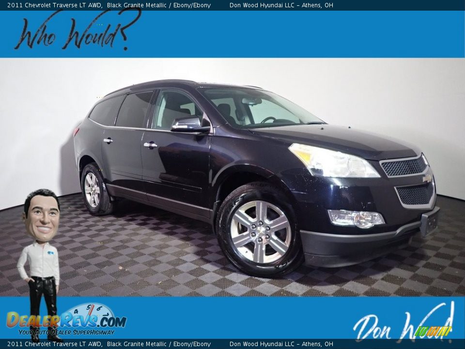 2011 Chevrolet Traverse LT AWD Black Granite Metallic / Ebony/Ebony Photo #1