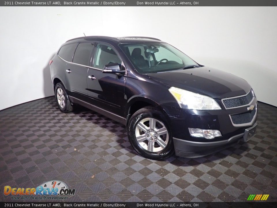 2011 Chevrolet Traverse LT AWD Black Granite Metallic / Ebony/Ebony Photo #2