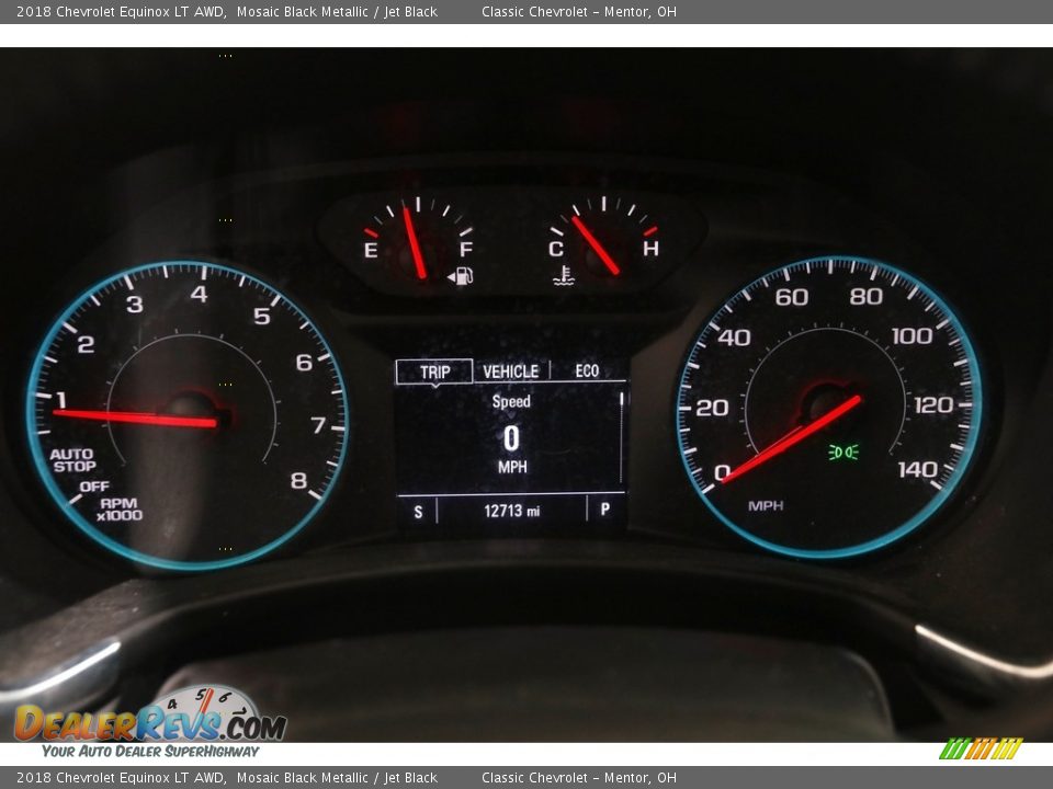 2018 Chevrolet Equinox LT AWD Mosaic Black Metallic / Jet Black Photo #8