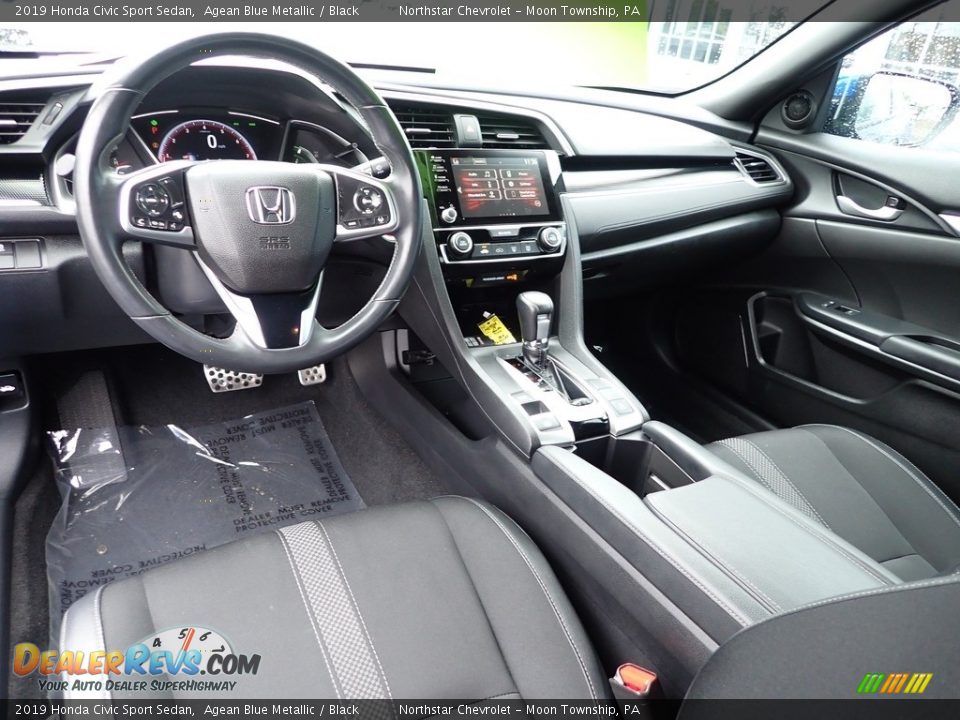 2019 Honda Civic Sport Sedan Agean Blue Metallic / Black Photo #22