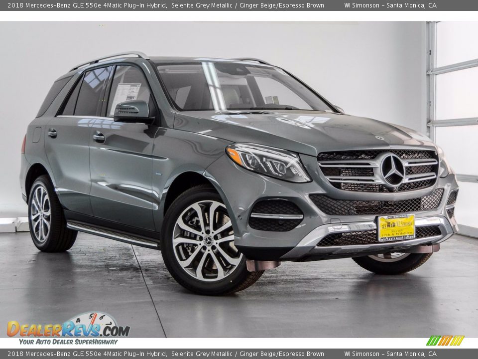 2018 Mercedes-Benz GLE 550e 4Matic Plug-In Hybrid Selenite Grey Metallic / Ginger Beige/Espresso Brown Photo #12