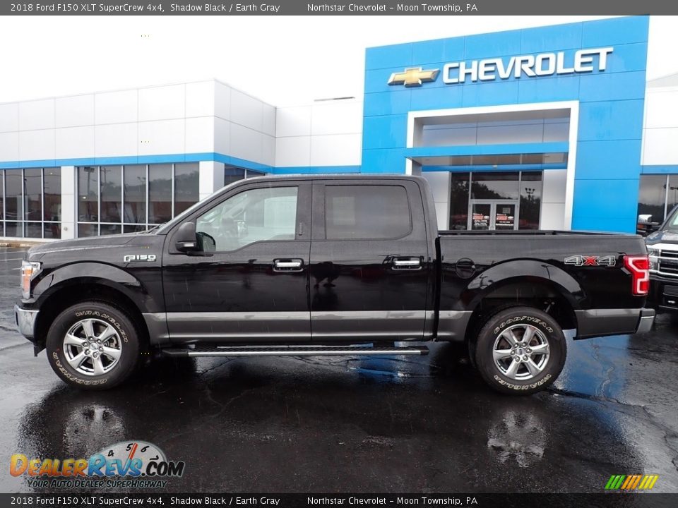 2018 Ford F150 XLT SuperCrew 4x4 Shadow Black / Earth Gray Photo #3