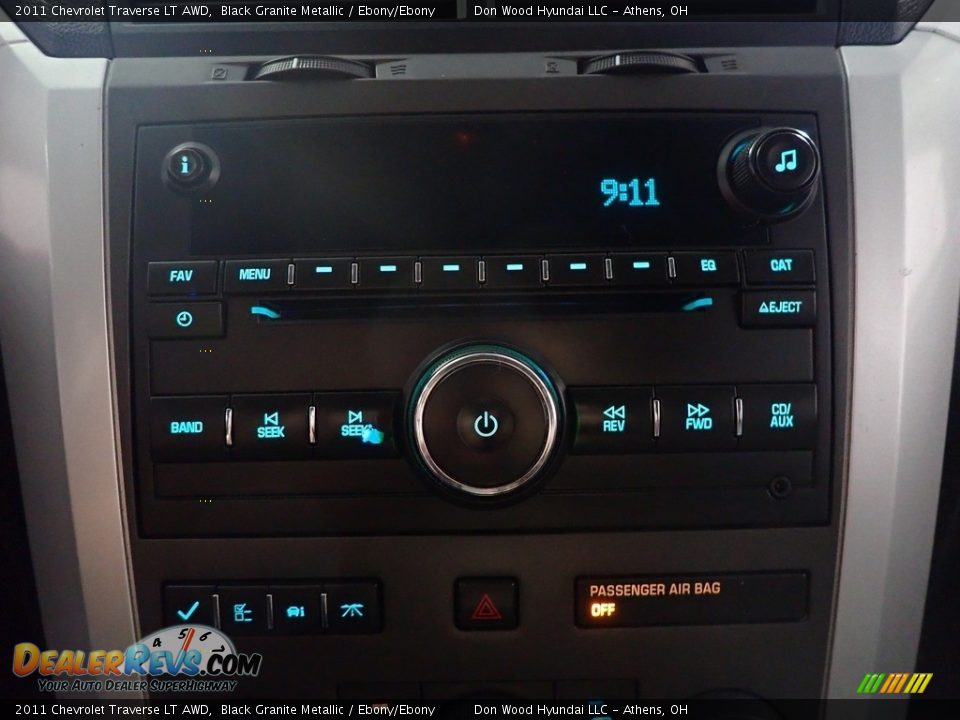 2011 Chevrolet Traverse LT AWD Black Granite Metallic / Ebony/Ebony Photo #25