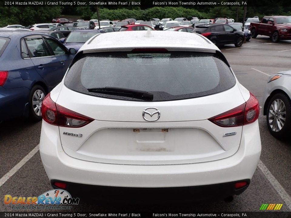 2014 Mazda MAZDA3 i Grand Touring 5 Door Snowflake White Pearl / Black Photo #3