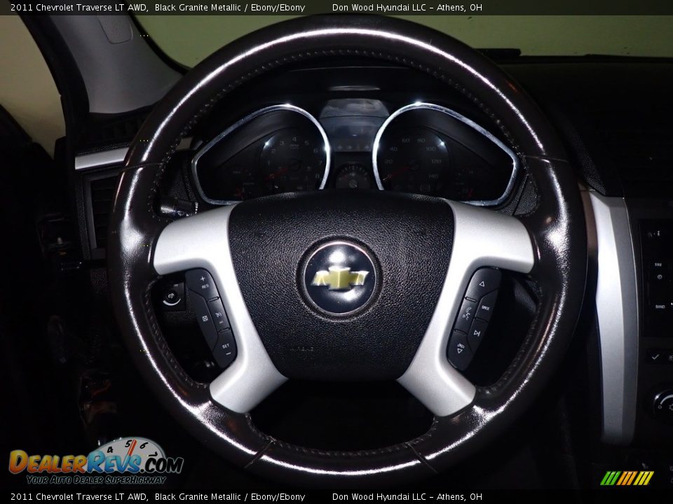 2011 Chevrolet Traverse LT AWD Black Granite Metallic / Ebony/Ebony Photo #29