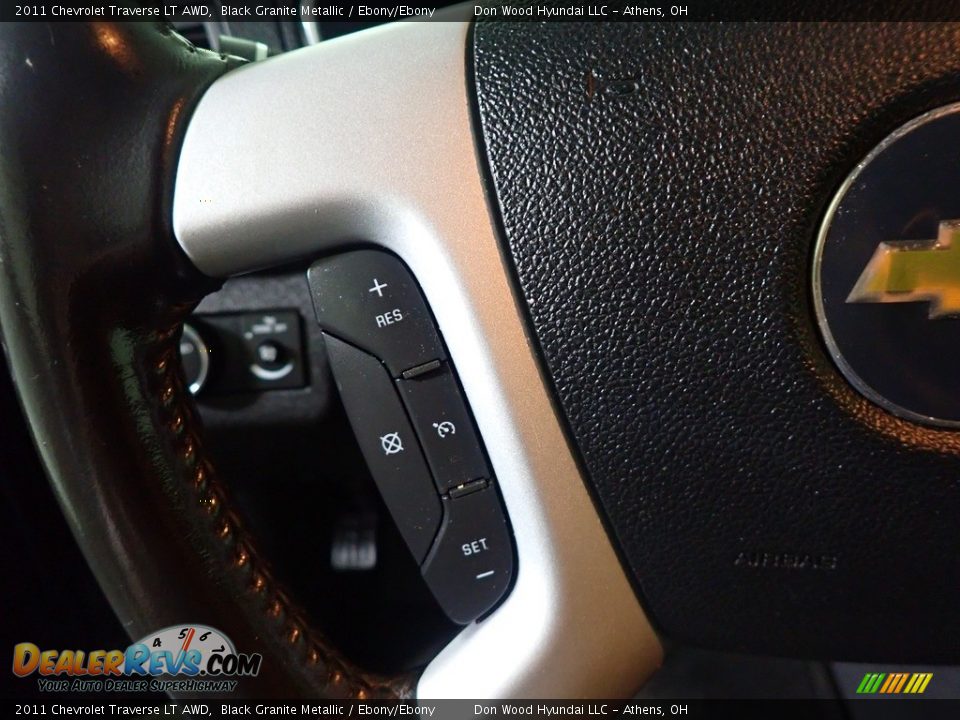 2011 Chevrolet Traverse LT AWD Black Granite Metallic / Ebony/Ebony Photo #31
