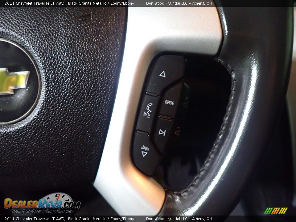 2011 Chevrolet Traverse LT AWD Black Granite Metallic / Ebony/Ebony Photo #32