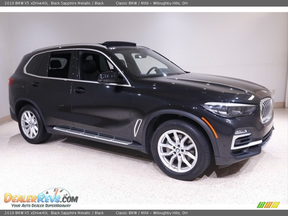 2019 BMW X5 xDrive40i Black Sapphire Metallic / Black Photo #1