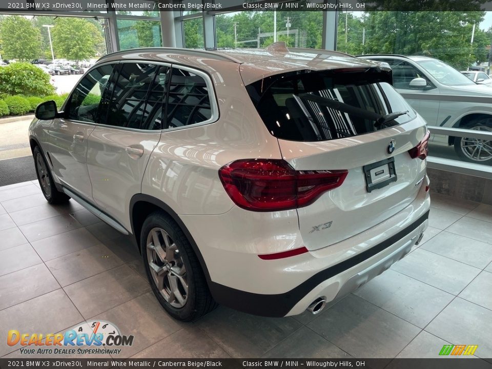 2021 BMW X3 xDrive30i Mineral White Metallic / Canberra Beige/Black Photo #2