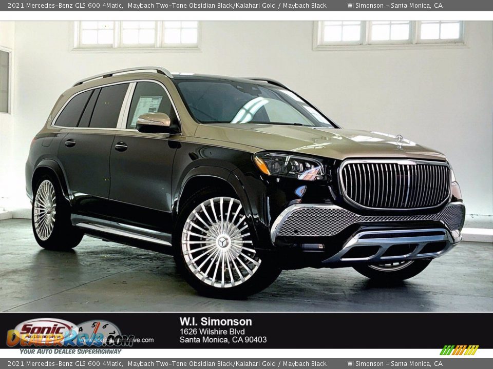 2021 Mercedes-Benz GLS 600 4Matic Maybach Two-Tone Obsidian Black/Kalahari Gold / Maybach Black Photo #1