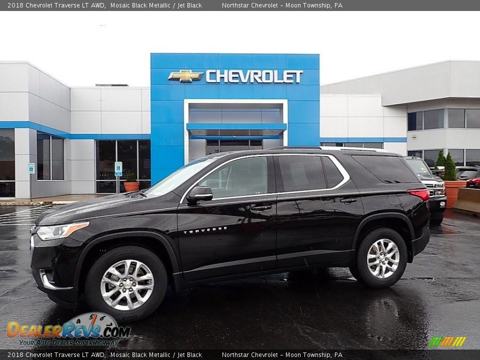 2018 Chevrolet Traverse LT AWD Mosaic Black Metallic / Jet Black Photo #1