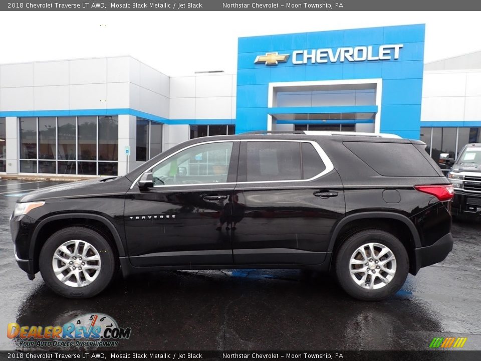 2018 Chevrolet Traverse LT AWD Mosaic Black Metallic / Jet Black Photo #3