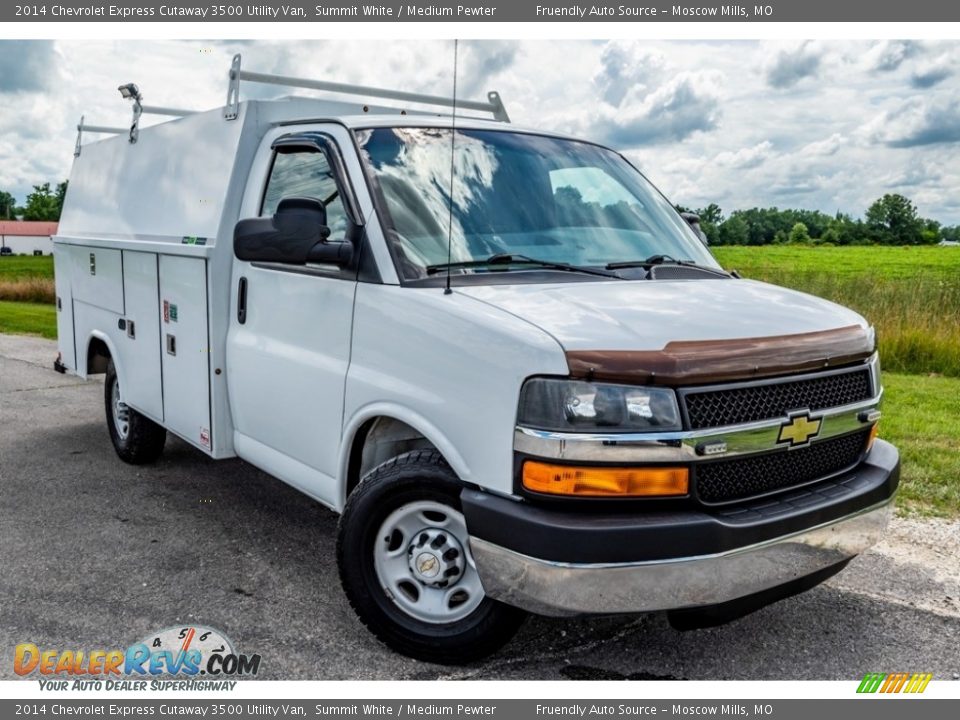 2014 Chevrolet Express Cutaway 3500 Utility Van Summit White / Medium Pewter Photo #1