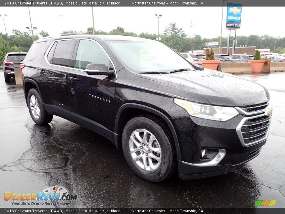 2018 Chevrolet Traverse LT AWD Mosaic Black Metallic / Jet Black Photo #11