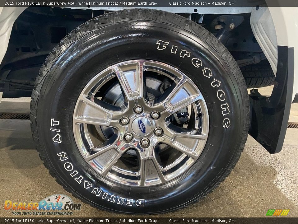 2015 Ford F150 Lariat SuperCrew 4x4 White Platinum Tricoat / Medium Earth Gray Photo #6