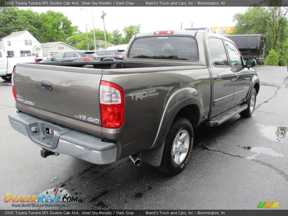 2005 Toyota Tundra SR5 Double Cab 4x4 Silver Sky Metallic / Dark Gray Photo #4