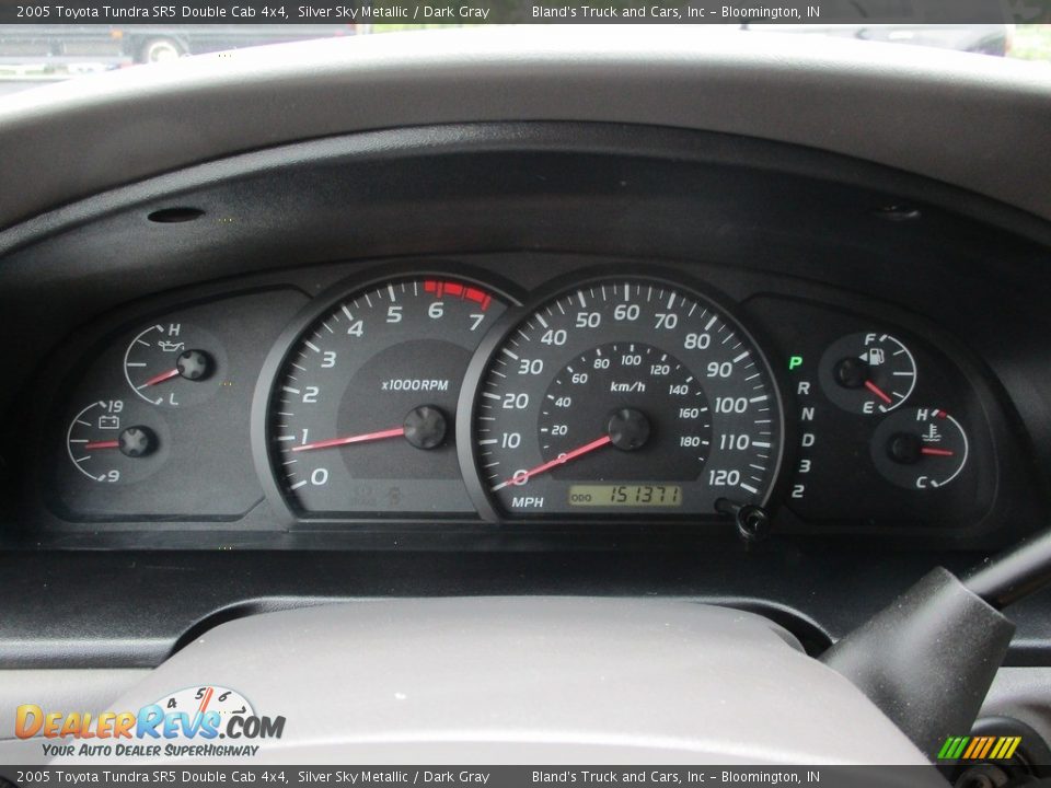 2005 Toyota Tundra SR5 Double Cab 4x4 Silver Sky Metallic / Dark Gray Photo #13
