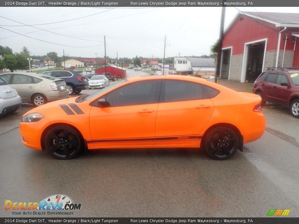2014 Dodge Dart SXT Header Orange / Black/Light Tungsten Photo #2