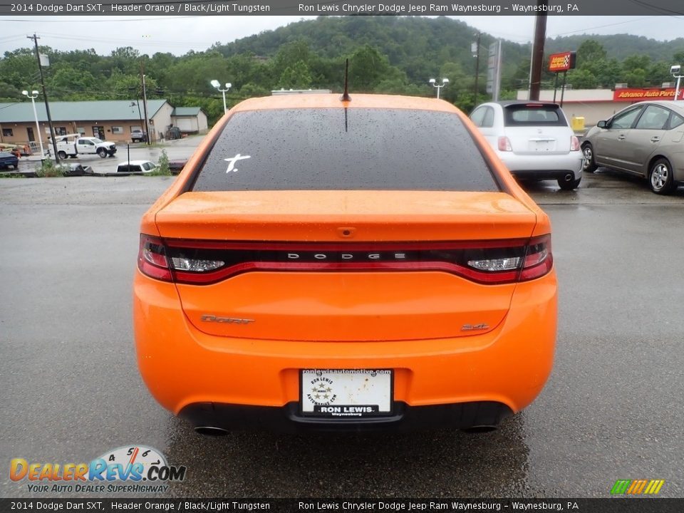 2014 Dodge Dart SXT Header Orange / Black/Light Tungsten Photo #4
