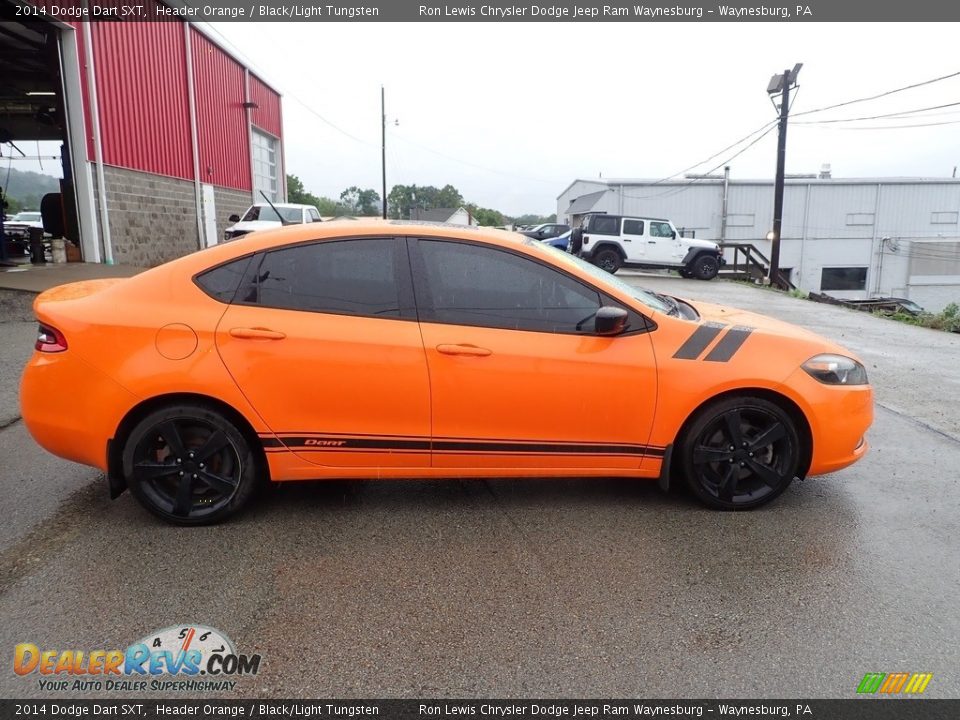 2014 Dodge Dart SXT Header Orange / Black/Light Tungsten Photo #6