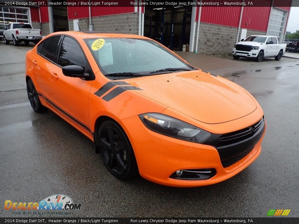 2014 Dodge Dart SXT Header Orange / Black/Light Tungsten Photo #7