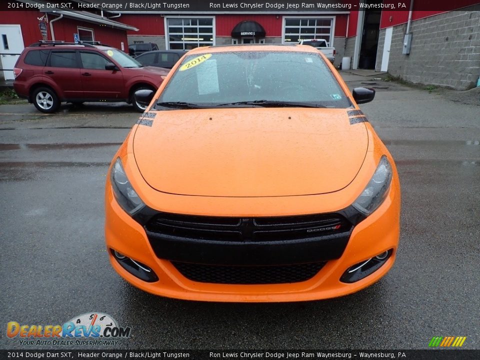 2014 Dodge Dart SXT Header Orange / Black/Light Tungsten Photo #8