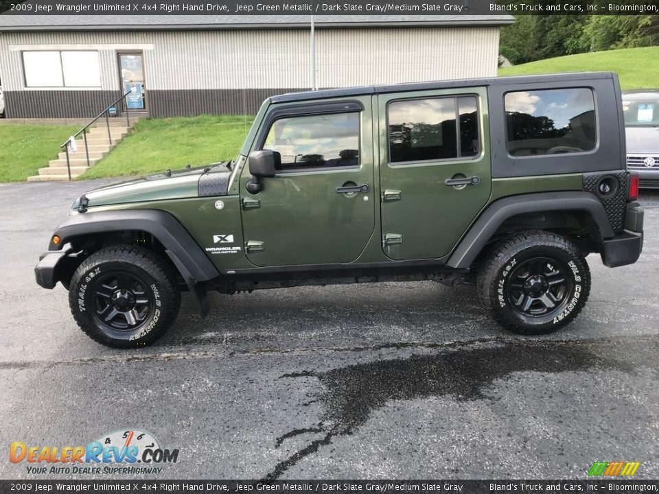 2009 Jeep Wrangler Unlimited X 4x4 Right Hand Drive Jeep Green Metallic / Dark Slate Gray/Medium Slate Gray Photo #1