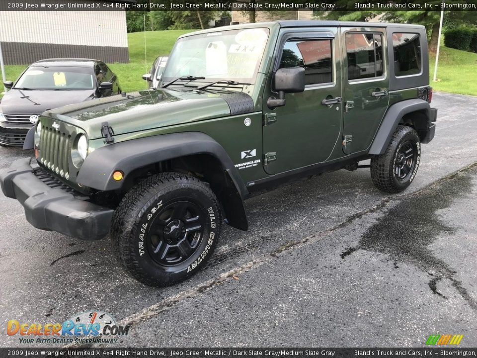 2009 Jeep Wrangler Unlimited X 4x4 Right Hand Drive Jeep Green Metallic / Dark Slate Gray/Medium Slate Gray Photo #2