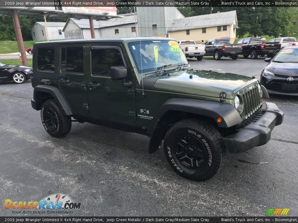 2009 Jeep Wrangler Unlimited X 4x4 Right Hand Drive Jeep Green Metallic / Dark Slate Gray/Medium Slate Gray Photo #4